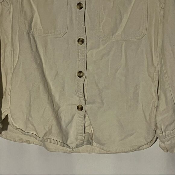 Women's Hollister Cream Flannel Shacket - Picture 4 of 6